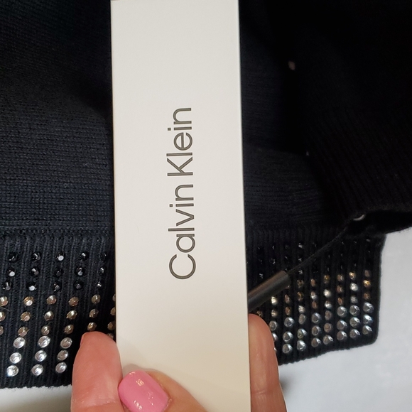 🎉HP🎉Calvin Klein ♥️NWT♥️ Black Jeweled Sweater!♥️♥️♥️ - Picture 10 of 16